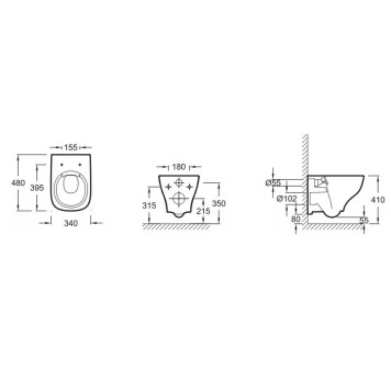 E21747RU-00 Унитаз c инсталляцией Jacob Delafon сиденье тонкое микролифт, клавиша белая (E36495-NF+E36496-00+EDM102+E20142) E21747RU-00-6