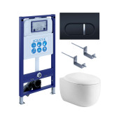 SET AQUATEK АЛЬТАИР cm-045 4в1 (рама AQUATEK INS-0000025 +крепление KKI-0000002 +кнопка KDI-0000045 +унитаз AQ1980-00 +тонкое сиденье с механиз) SET AQUATEK АЛЬТАИР cm-045 4в1