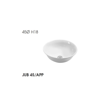 Azzurra Jubilaeum Раковина накладная круглая 48xH18 см, без отв., цвет: Bianco lucido-1