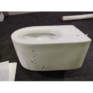 Armani Roca Island Унитаз подвесной 57х38.5х27см, цвет: белый (черные вкрапления, царапина)-2