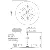 Newform Head Showers Верхний душ d40см, круглый, монтаж в потолок, 1 источник, G1/2 , цвет: хром. 682.21.018