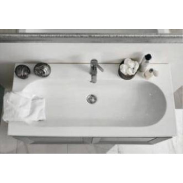 EBAN Pink 121, раковина керамическая, 121*46,5, форма: большой овал, с 1 отв., цвет: белый-2