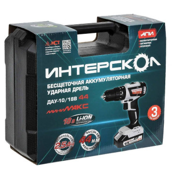 Шуруповерт аккумуляторный ИНТЕРСКОЛ МиниМАКС ДАУ-10/18В 44-3