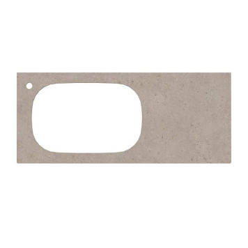 Kerama Marazzi Magica Столешница из керамогранита для встраиваемых раковин сверху Риккарди 120см, с 1 отв., цвет: бежевый матовый. MA.2.1.SG540620R\120