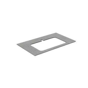 Kerama Marazzi Столешница из керамогранита для встраиваемых раковин сверху Фондамента 80см, с 1 отв., цвет: серый натуральный-1