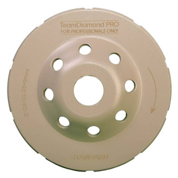Чашка алмазная двухрядная TeamDiamond Pro STANDARD 125 мм-1