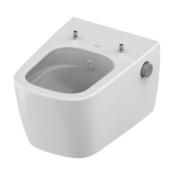 TECEneo Унитаз-биде подвесной 54х36х36см, безободковый, смыв Tornado, с крепежом, цвет: белый. 9700205-1