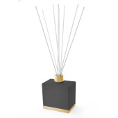 3SC Mood Deluxe Black Ароматический диффузор, настольный, композит Solid Surface, цвет: чёрный матовый/золото 24к.