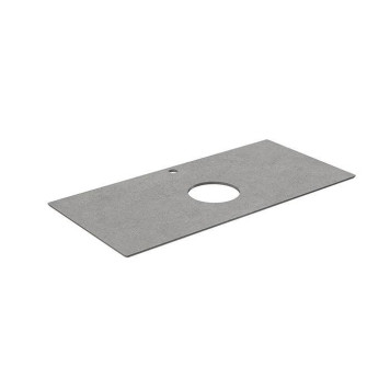 Kerama Marazzi Столешница из керамогранита для накладных раковин Фондамента 100см, с 1 отв., цвет: серый натуральный-1