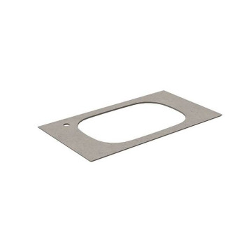 Kerama Marazzi Magica Столешница из керамогранита для встраиваемых раковин сверху Риккарди 90см, с 1 отв., цвет: серый матовый-1