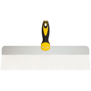 Шпатель фасадный нержавеющий Профи, прорезиненная ручка с метал.бойком 450 мм