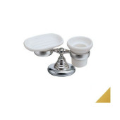 CA 772.52 GOLD Настольная мыльница и стакан, керамические CA77252