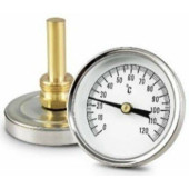 Термометр, аксиальный, погружной, D63, 1/2, от 0°C до 120°C