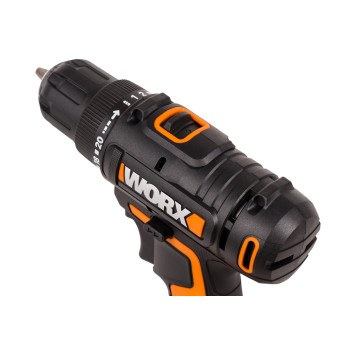 Дрель-шуруповерт аккумуляторная WORX WX100.2, 20В, 2Ач х2, ЗУ 0,4А, сумка-5