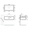 Simas Agile Структура металлическая 81x46xh28см, подвесная, для раковины с 1 отв., AG81, с 1 полкой, цвет: черный матовый