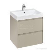 Roca A857613510 Ona Тумба под умывальник, 585x450x565 мм, 2 ящика с дов., бежево-серый мат., пленка A857613510
