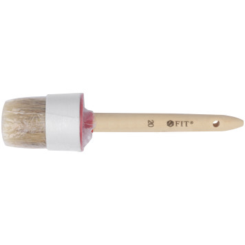 Кисть круглая, натуральная светлая щетина №20 (65 мм)-2