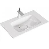 AQ Mal.75.04.D Malaga 750 Раковина литьевой мрамор 755х460х180(16) мм, с отв. под смес., с кер. накл Mal.75.04.D