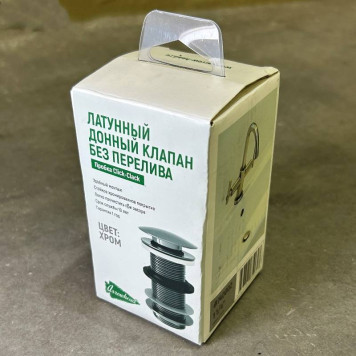 Донный клапан Arrowhead 1-1/4 80мм без перелива, хром 1-5