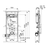 TECElux 400 Модуль для установки унитаза, высота h1120мм, с системой очистки воздуха, без крепления к стене