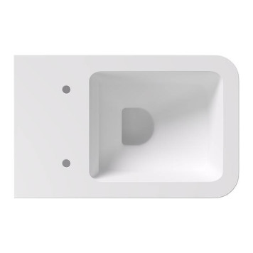 Alice Hide Square Унитаз 55х35см., подвесной, безободковый, с сиденьем и крышкой с микролифтом, с набором для крепления, цвет: белый матовый. 31210109SET-5