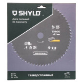 Диск пильный по ламинату SHYLD твердосплавный 235х30 мм, 64 зуба(20550)