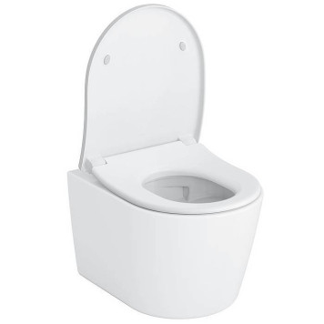 Toto RP Унитаз 49х38х33.5см., подвесной, укороченный, смыв tornado, Cefiontect, с сиденьем, SoftClose, петли из нерж. стали, цвет: белый-1