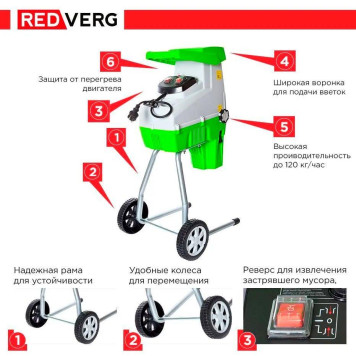 Измельчитель садовый REDVERG RD-GS2800-10