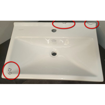 SaleAQFST60SLWB01 Sanita Lux Раковина мебельная Fest 605х403х219(60) мм, с отв. под смес., с отв. пе SaleFST60SLWB01_1105