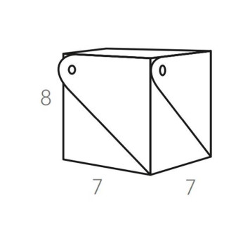 ADJ Коробочка MIU для чайных пакетов, 7x7xH8 см., цвет: бордо/коньяк-4
