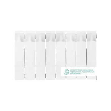 Rifar Monolit 300 8 секций, боковое подключение (белый)