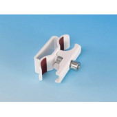 ZB0281 0001. Фиксирующий зажим для короткого настенного кронштейна для привинчивания к трубчатым радиаторам, 60x25 мм, цвет RAL 9016