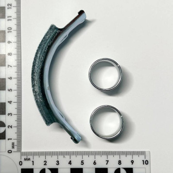 Фиксатор поворота трубы 20, 90 с кольцами (оцинкованная сталь)-4