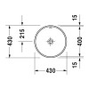 Duravit Architec Раковина встраиваемая снизу, с переливом, цвет: белый. 0468400000