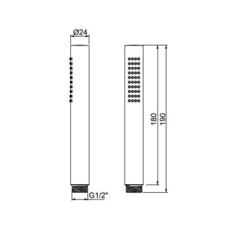 Almar EasyBrass Ручной душ, латунь, цвет: черный матовый-1