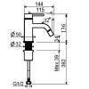 Plumberia Selection IXO Смеситель для биде, на 1 отв., цвет: черный матовый