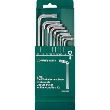 Набор ключей TORX угловых Jonnesway 9 предметов