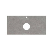 Kerama Marazzi Столешница из керамогранита для накладных раковин Фондамента 100см, с 1 отв., цвет: серый натуральный. PL1.DL500920R\100