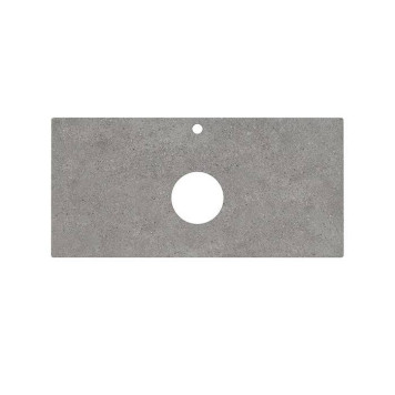 Kerama Marazzi Столешница из керамогранита для накладных раковин Фондамента 100см, с 1 отв., цвет: серый натуральный