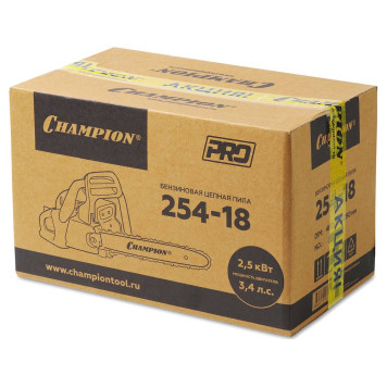 Бензопила CHAMPION 254-18-0,325-1,5-72+ подарок АКЦИЯ-12