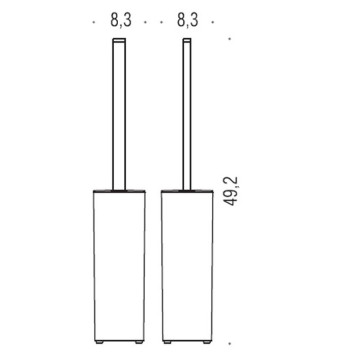 Colombo Basic Q Туалетный ёршик, напольный, цвет: хром-1