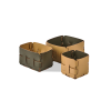ADJ Корзинка Mini Bottega, 12x12xH13 см., цвет: горчичный/оливковый. 1013.40/55