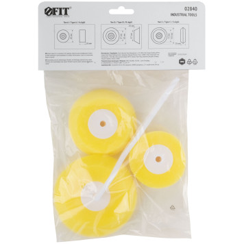 Валик поролоновый желтый угловой, набор 3 шт.-3