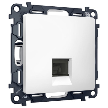 Розетка Ethernet RJ-45 и со шторками, без рамки Ambrella Volt ALFA MA132005