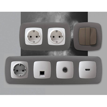 Рамка на 4 поста Ambrella Volt Ecta OF140654-1