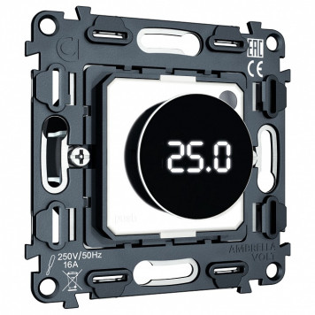 Терморегулятор электромеханический для теплого пола без рамки Ambrella Volt QUANT VM1385-1