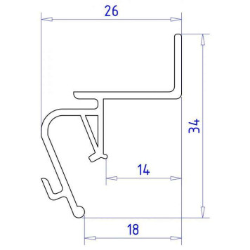 Профиль для контурной подсветки натяжного потолка Ambrella Light GP GP4100BK-4