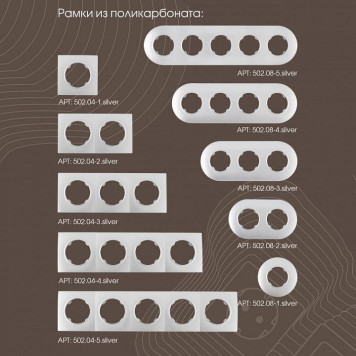 Кнопка звонка для жалюзи с подсветкой без рамки Arte Milano 202 202.37-1.silver-4