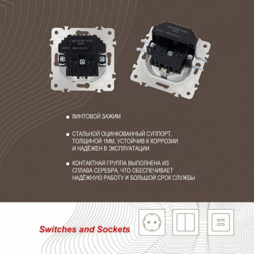 Розетка с заземлением и со шторкой и 2хUSB, без рамки Arte Milano am-203 203.47-1.white-5