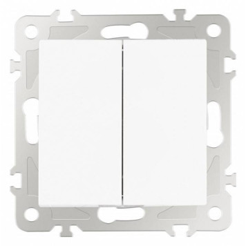 Выключатель проходной двухклавишный без рамки Arte Milano 206 206.32-2.white